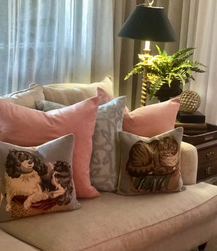 Customer photo review of Velvet Blush Lounge Cushion 55 x 55cm