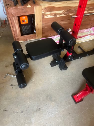 Customer photo review of Major Fitness Rack Mounted Leg Extension