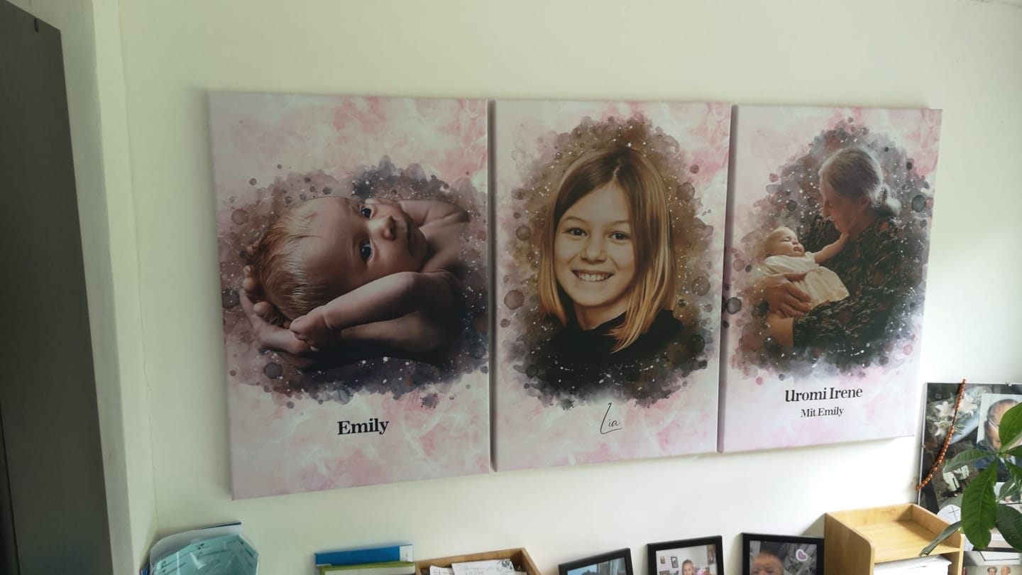 Customer photo review of Personalisiertes Familienposter mit deinem Foto | Geschenk für Eltern