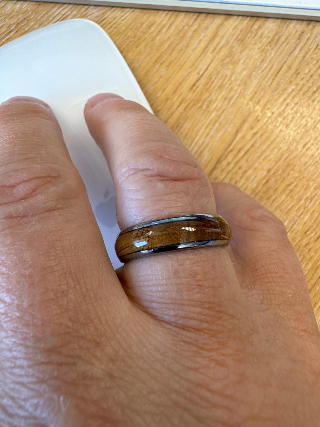 Customer photo review of The Barrelwood 6mm Wonder Ring