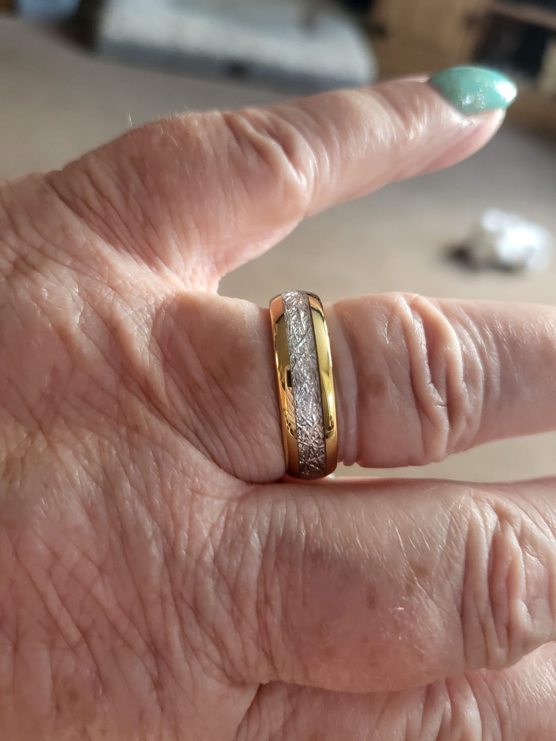 Customer photo review of The Golden Steel 6mm Wonder Ring