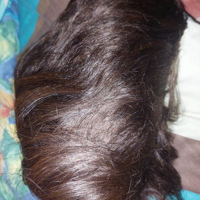 Customer photo review of Men Dark Brown Textured Fringe Bangs Short Real Human Hair Wig