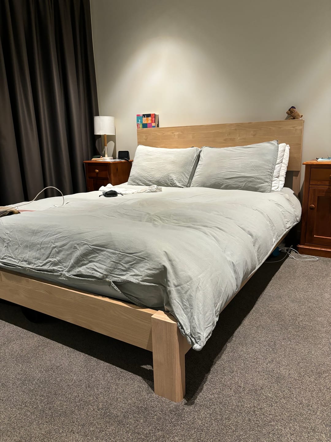 Customer photo review of Modena Bed Frame, Oak, Queen