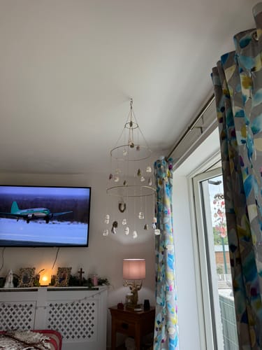 Customer photo review of Ethereal Mixed Healing Crystal Chandelier