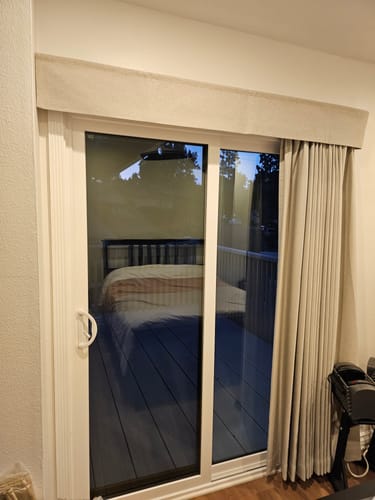 Customer photo review of SmartWings Motorized Drapery 90% Blackout
