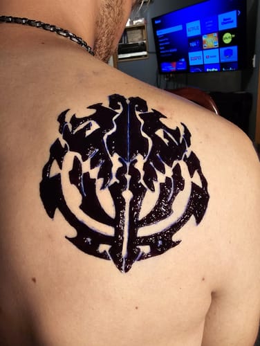 Customer photo review of 1 oz. Jagua tattoo gel combo kit