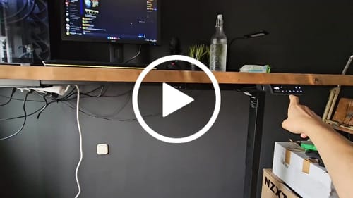 Customer video review of Maidesite T2 Pro Plus-Marco de Escritorio Eléctrico Elevable en Altura Doble Motor
