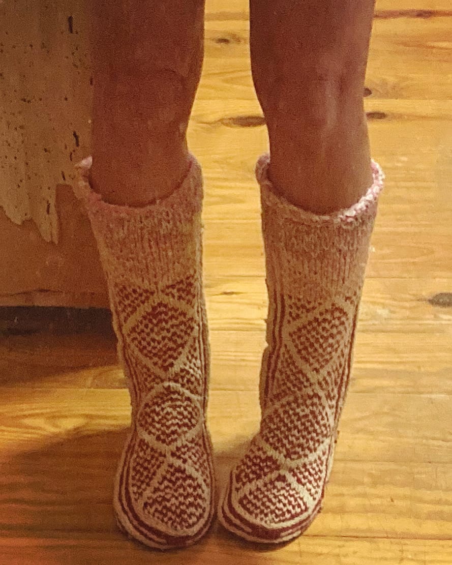 Customer photo review of Wool Mukluks Slippers