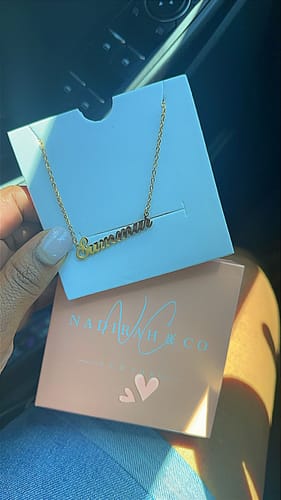 Customer photo review of Personalized Name Necklace