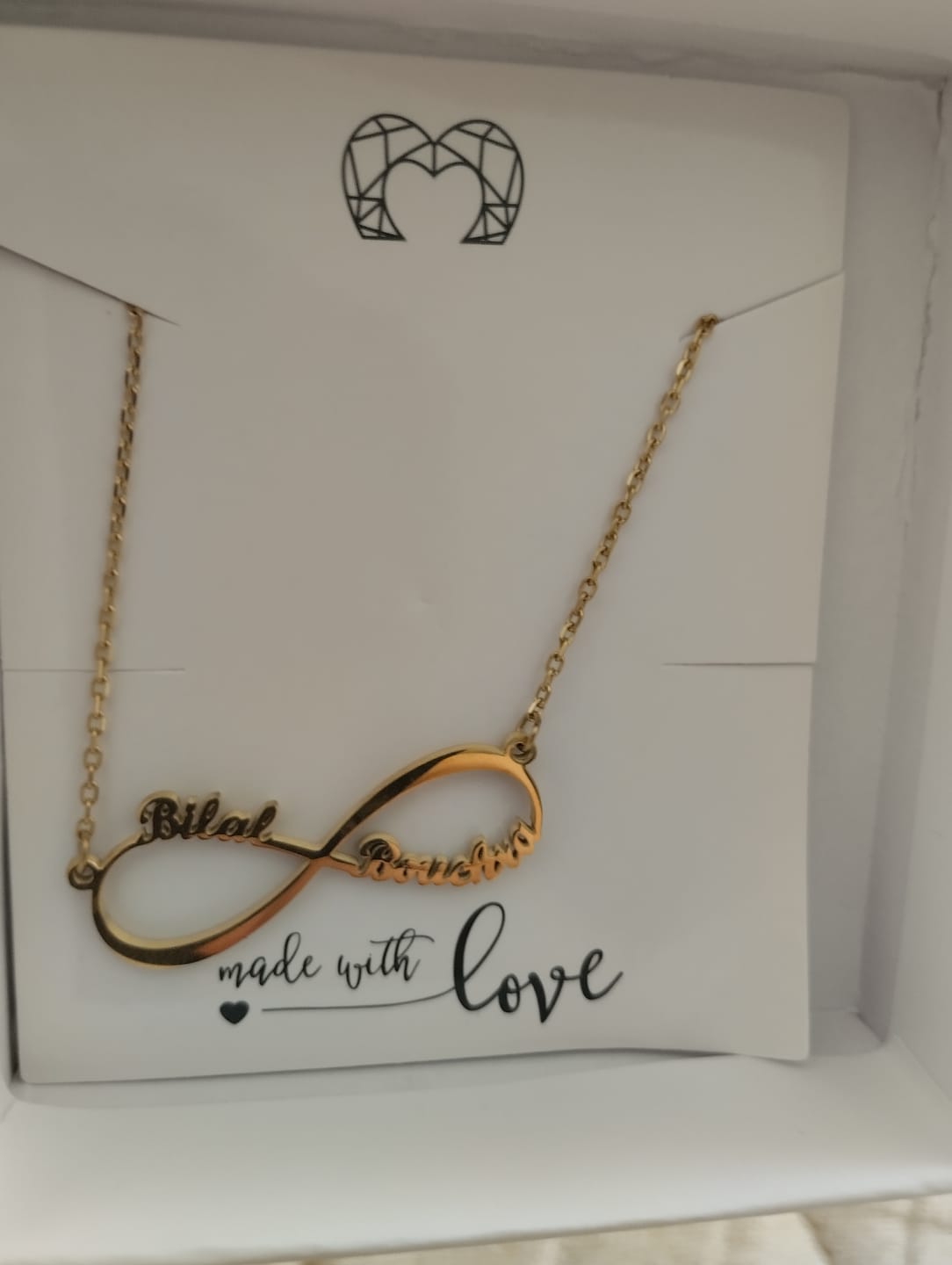 Customer photo review of Collar Infinito ~ Personalizable