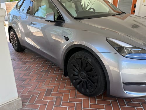 Customer photo review of TESPLUS 19'' Hurricane Style Wheel Cover for Model Y