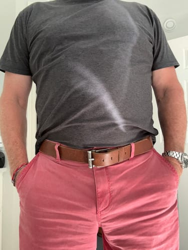 Customer photo review of The Pinnacle Belt - Black 100 % Premium Leather Belt