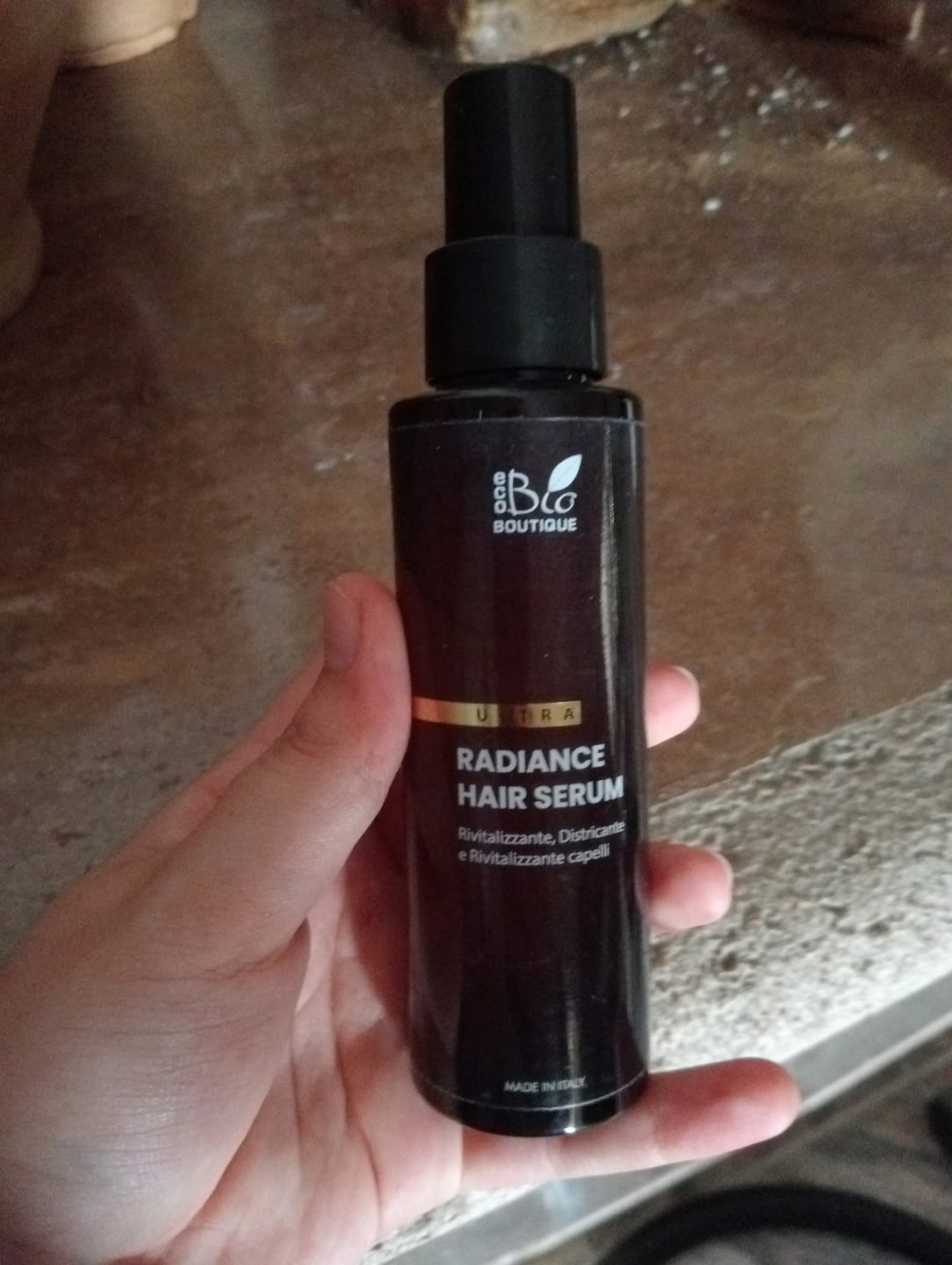 Customer photo review of Radiance Hair Serum