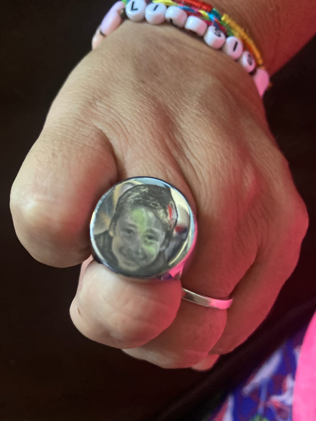 Customer photo review of Photo Ring in 18K Gold & Silver