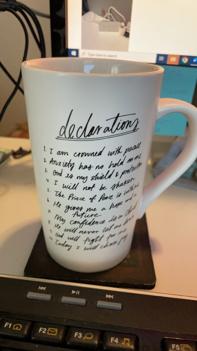 Customer photo review of Mug: Declarations