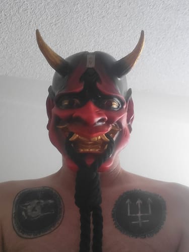 Customer photo review of Red Hannya Mask