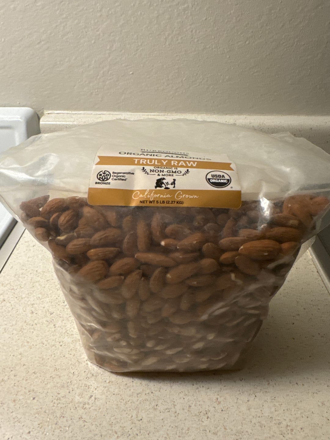 Customer photo review of Truly Raw Regenerative Organic Almonds