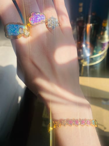 Customer photo review of Aura Rainbow Star Tennis Bracelets