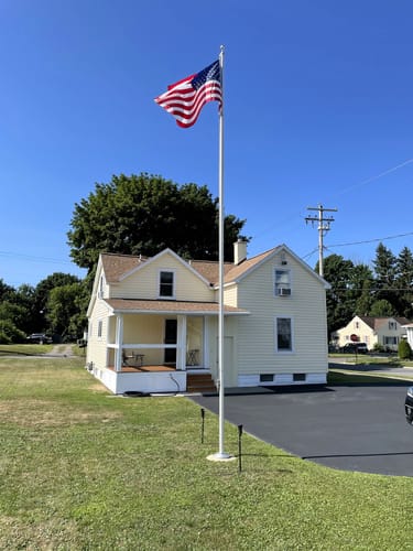 Customer photo review of 4x6ft Sewn Nylon American Flag (Popular Size)