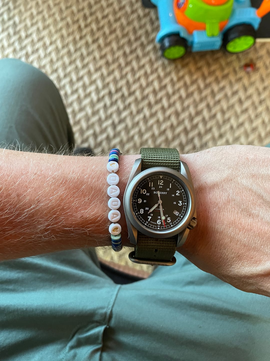 Customer photo review of VOYAGER - 100M Waterproof Titanium Automatic Field Watch | Black/ArmyGreen