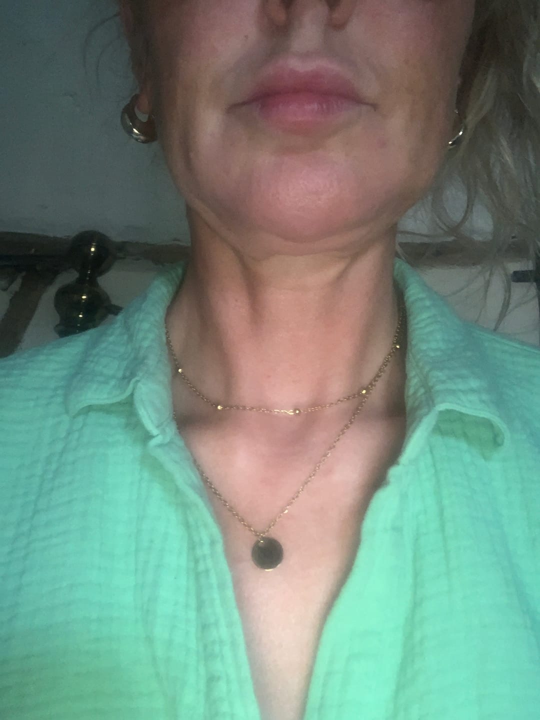 Customer photo review of Layered Disc Necklace