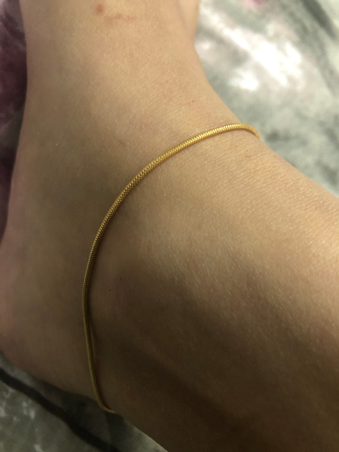 Customer photo review of Snake Chain Anklet