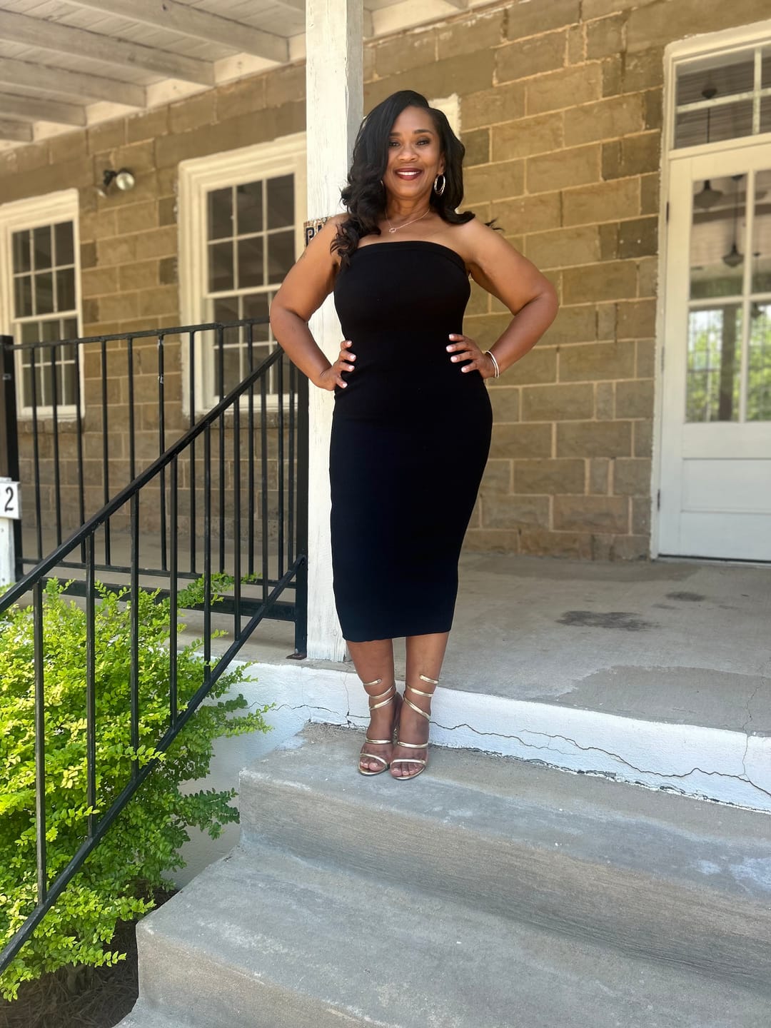 Customer photo review of Avalon Ribbed Tube Midi Dress - Black