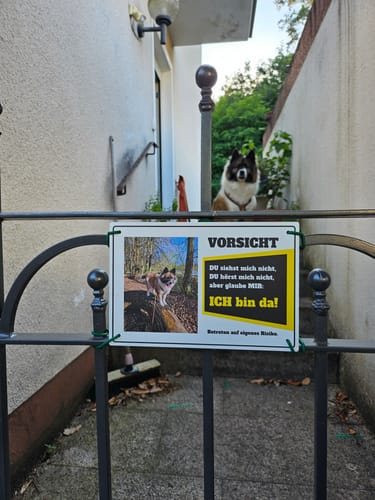 Customer photo review of Personalisierbares -Foto- Schild "Bin da"
