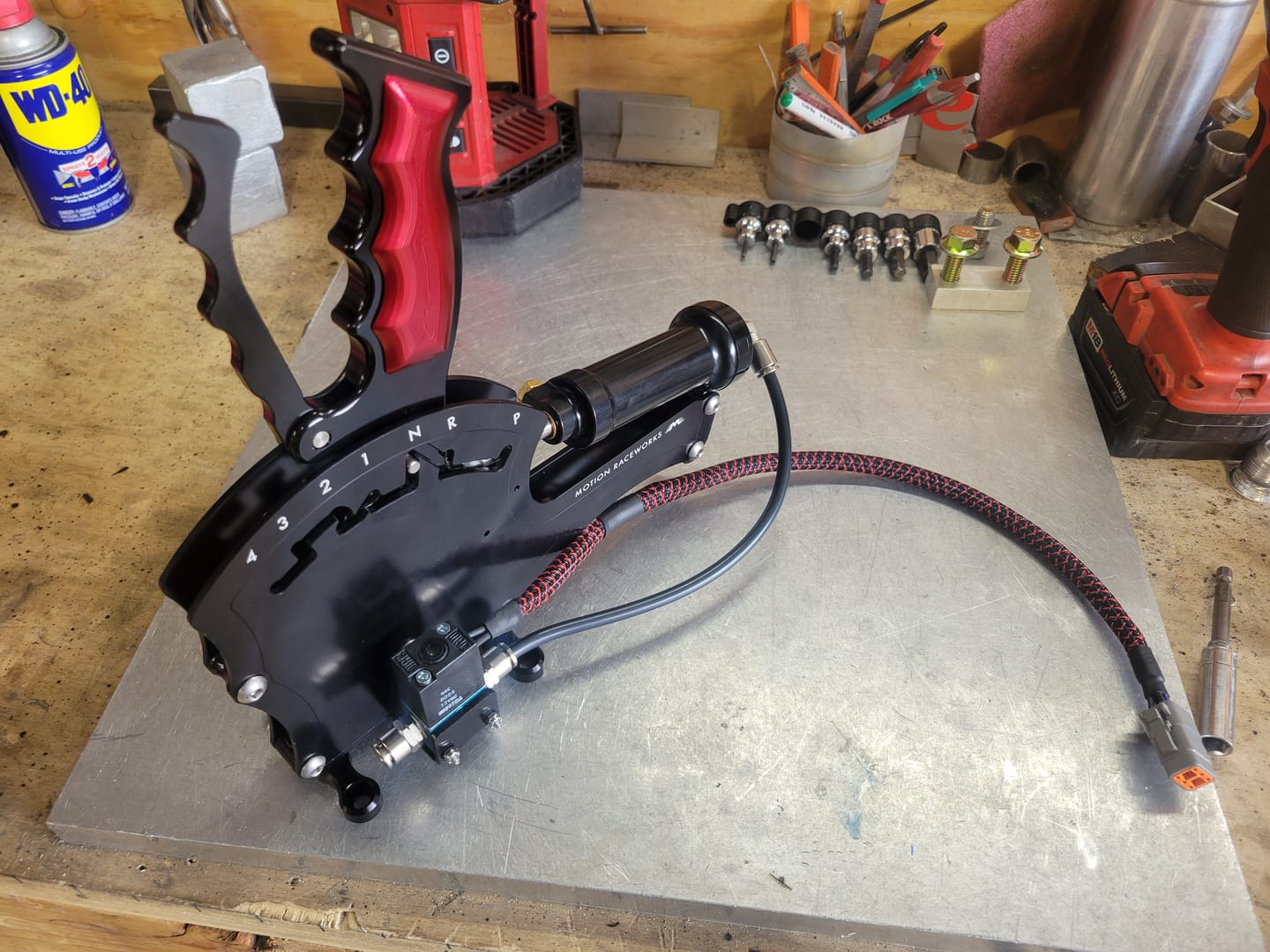 Customer photo review of 4L80E 4 Speed Reverse Pattern Operator Series Billet Shifter Rear Exit
