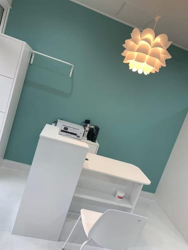 Customer photo review of Rounded Reception Desk Counter（East Coast）