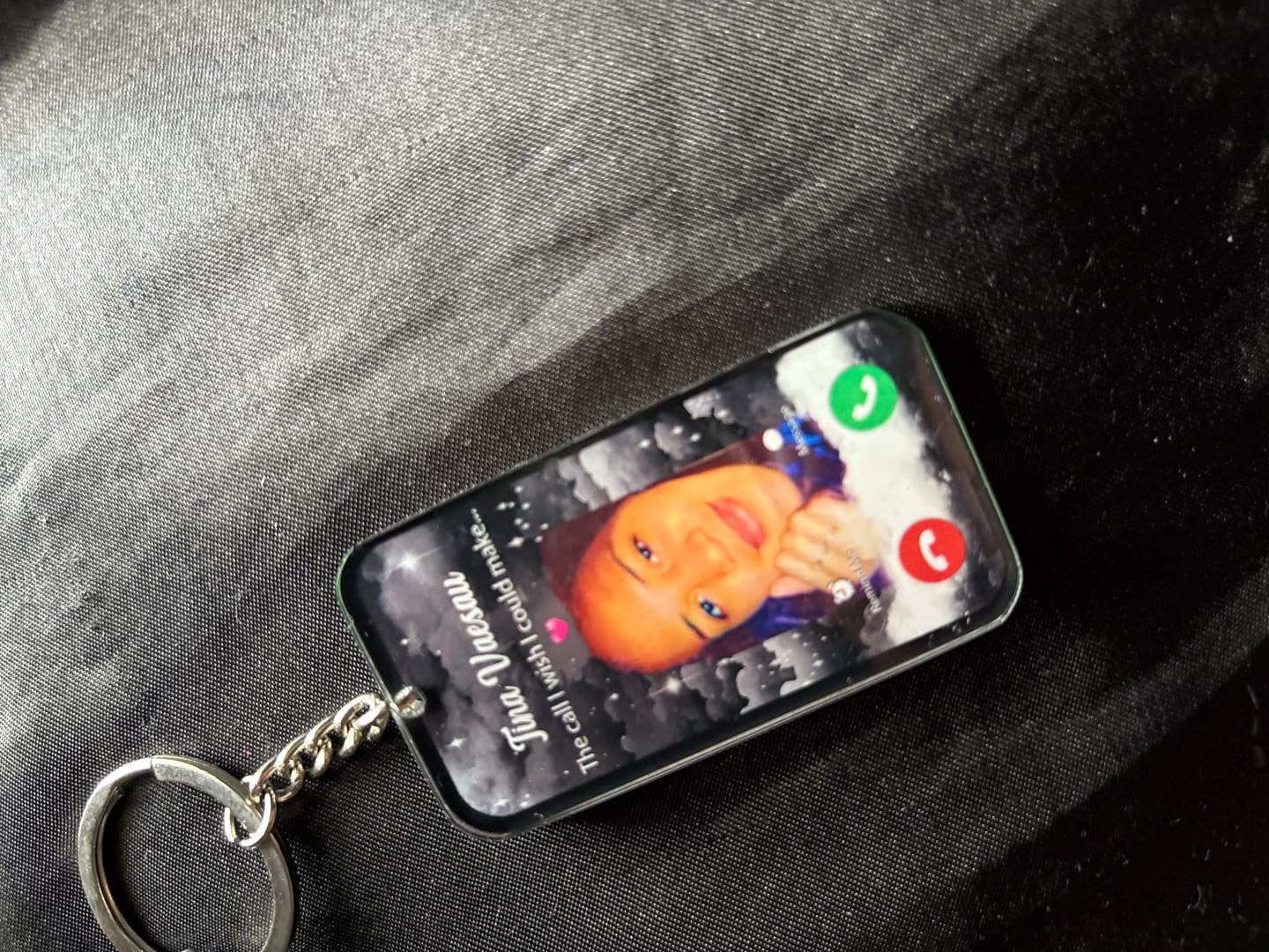Customer photo review of Custom Name and 2 Photos  Memorial Dogtag Necklace Gift