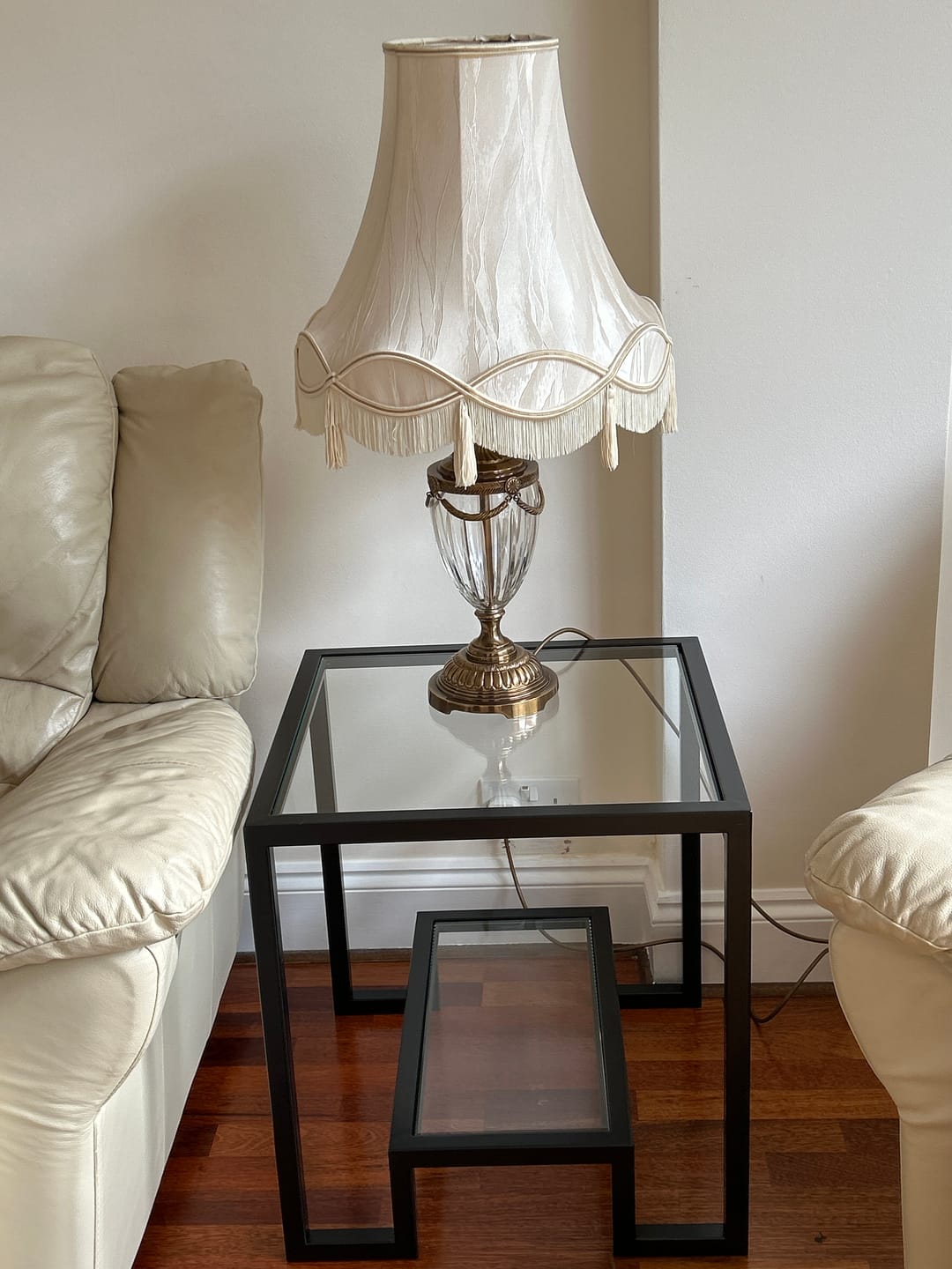 Customer photo review of Hudson Glass Metal Coffee Table - Black