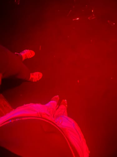 Customer photo review of LOW RISERS (WHITE DENIM)