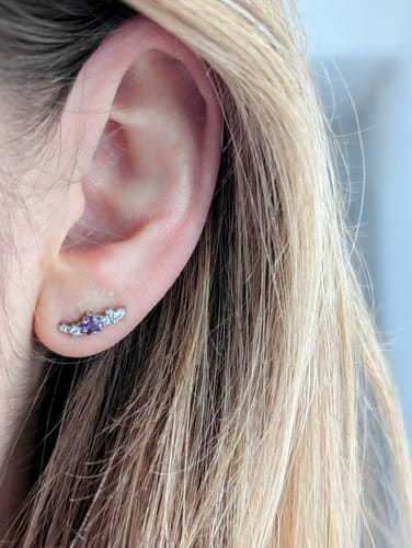 Customer photo review of Boucles d'oreilles grimpantes Vega