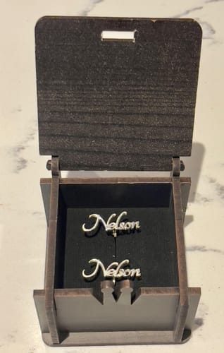 Customer photo review of Custom Name 925 Silver Cufflinks Male Jewelry Gift