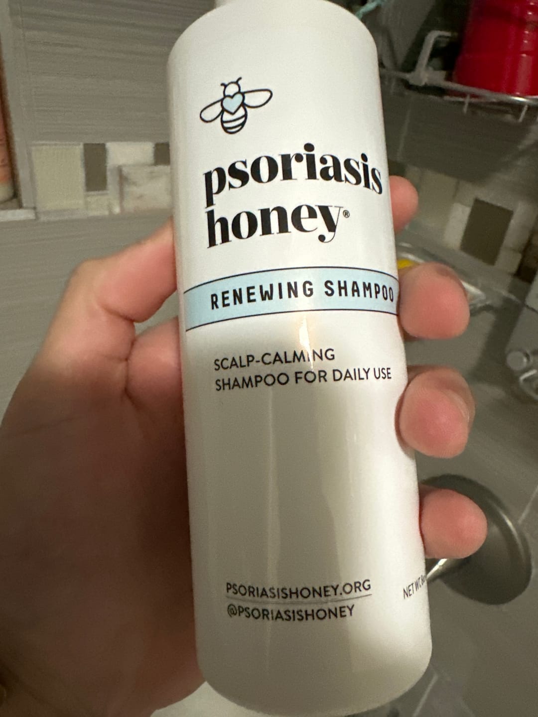 Customer photo review of Psoriasis Honey Renewing Shampoo