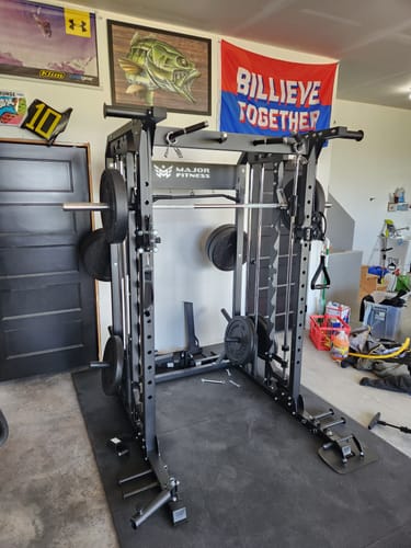 Customer photo review of Major Fitness B52 All-In-One Home Gym Smith Machine