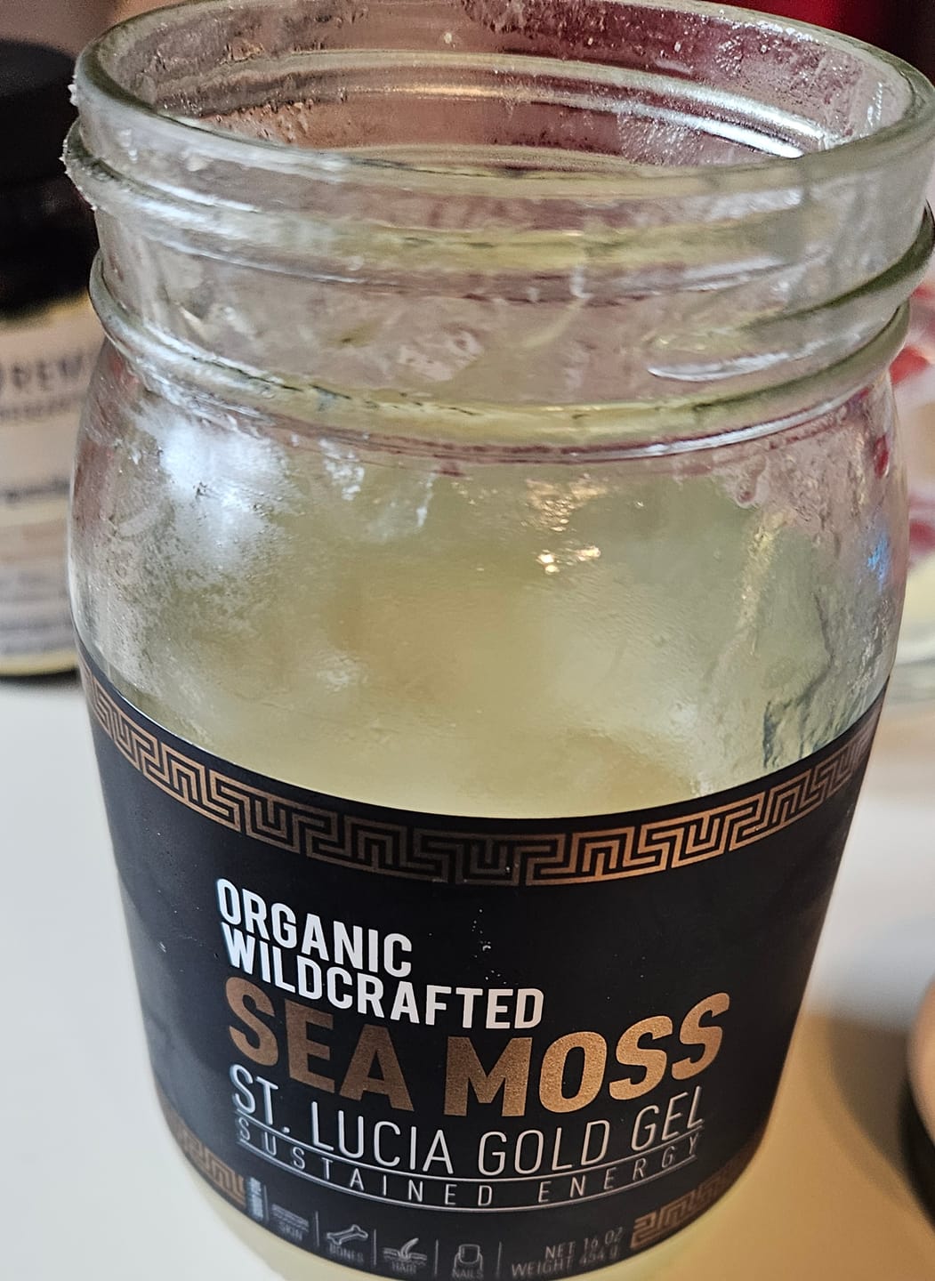 Customer photo review of St Lucia Gold Sea Moss Gel