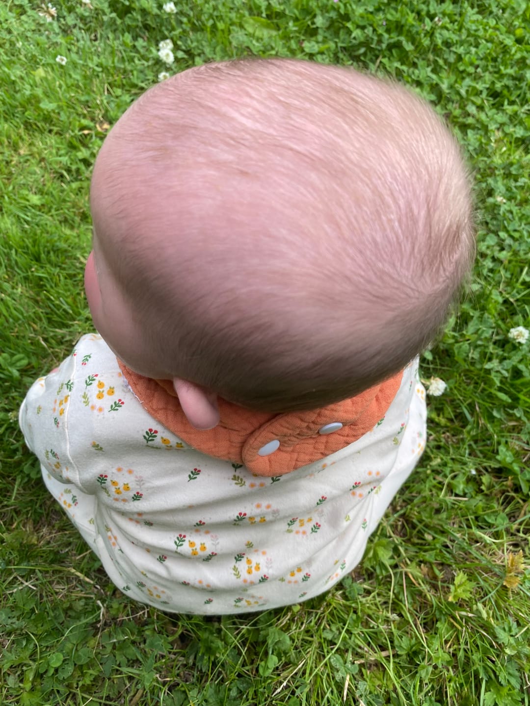 Customer photo review of Quince Flowers Organic Babygrow