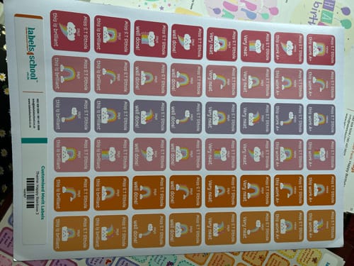 Customer photo review of Customised Merit Labels