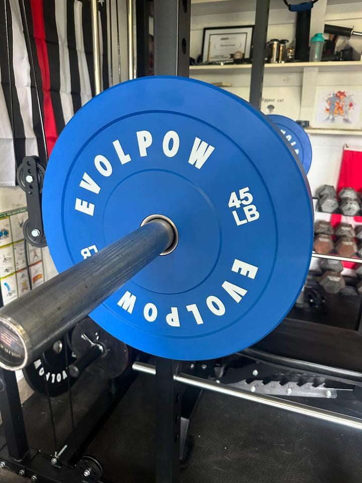 Customer photo review of EVOLPOW Color Low Bounce Bumper Plates Olympic Weight Plates