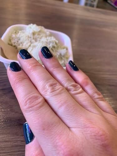 Customer photo review of Evergreen | Dark Green Colour Nail Polish Wrap