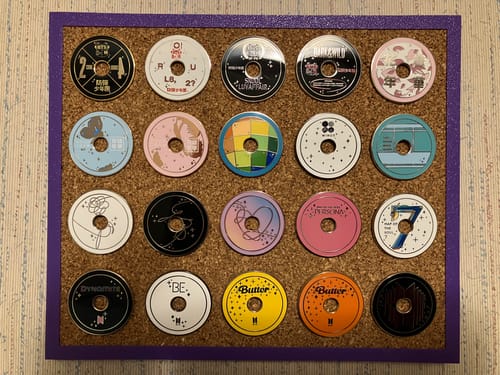 Customer photo review of BTS Anthology CD Enamel Pins Collection Part Two