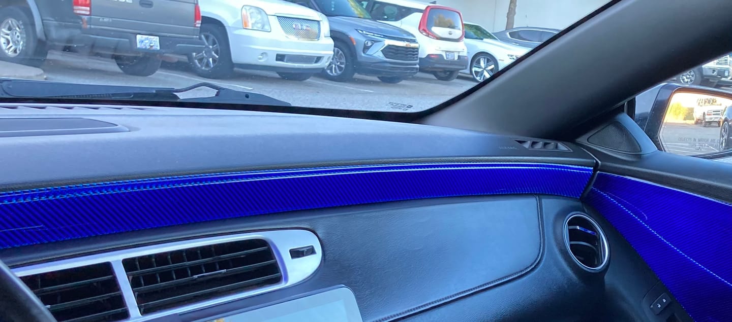 Customer photo review of 2010-2015 Chevy Camaro Carbon Fiber Dashboard Upper Trim Overlay