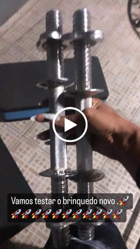 Customer video review of PAR DE HALTER MACIÇOS 35CM CROMADO C/ ROSCA Ø 25,40MM