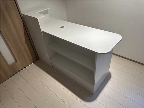 Customer photo review of Rounded Reception Desk Counter(West Coast)