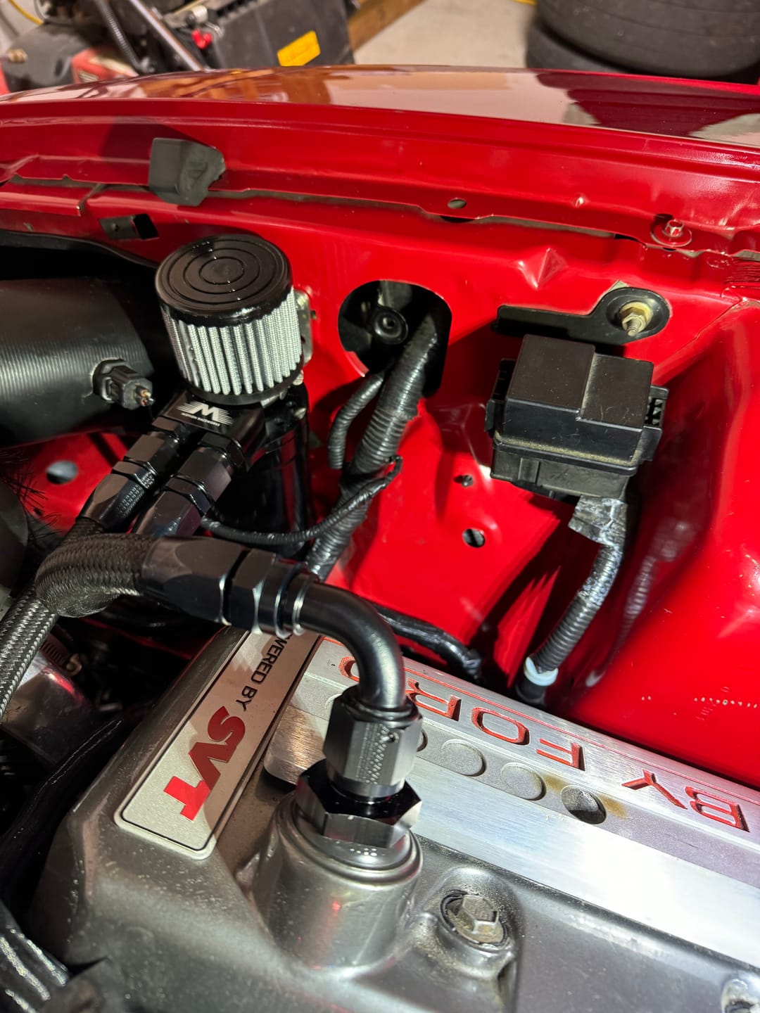 Customer photo review of Motion Raceworks Catch Can Kit for Billet Valve Covers 32-100MRW