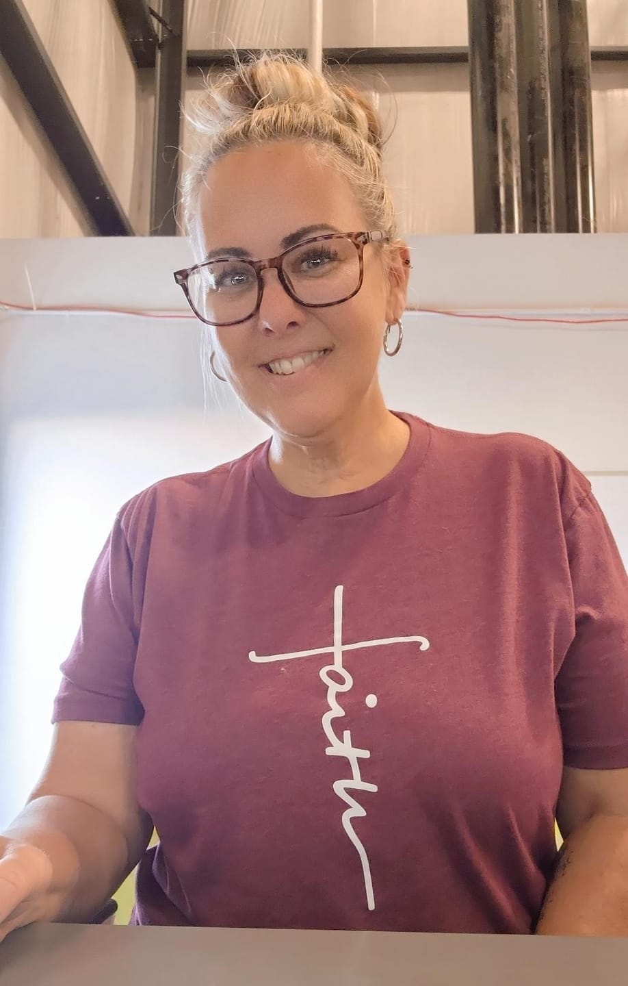 Customer photo review of Faith Cross Tee
