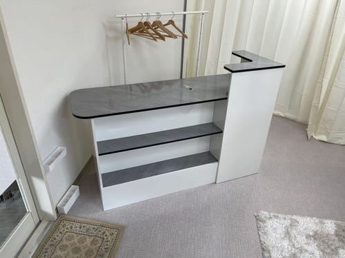 Customer photo review of Rounded Reception Desk Counter