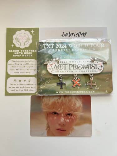 Customer photo review of (PREORDER) TXT 2024 World Tour Pin